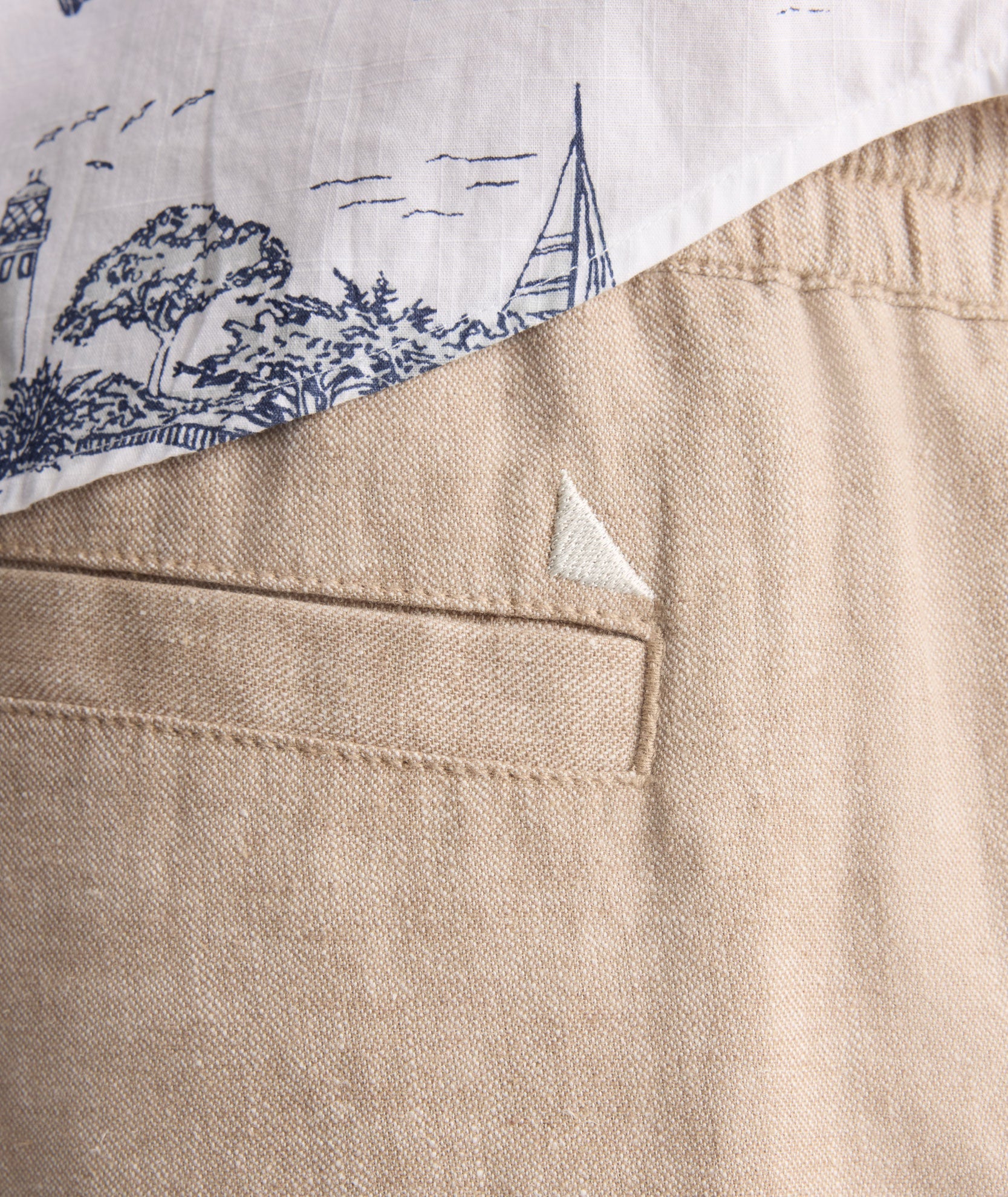 Linen-Cotton Utility Shorts