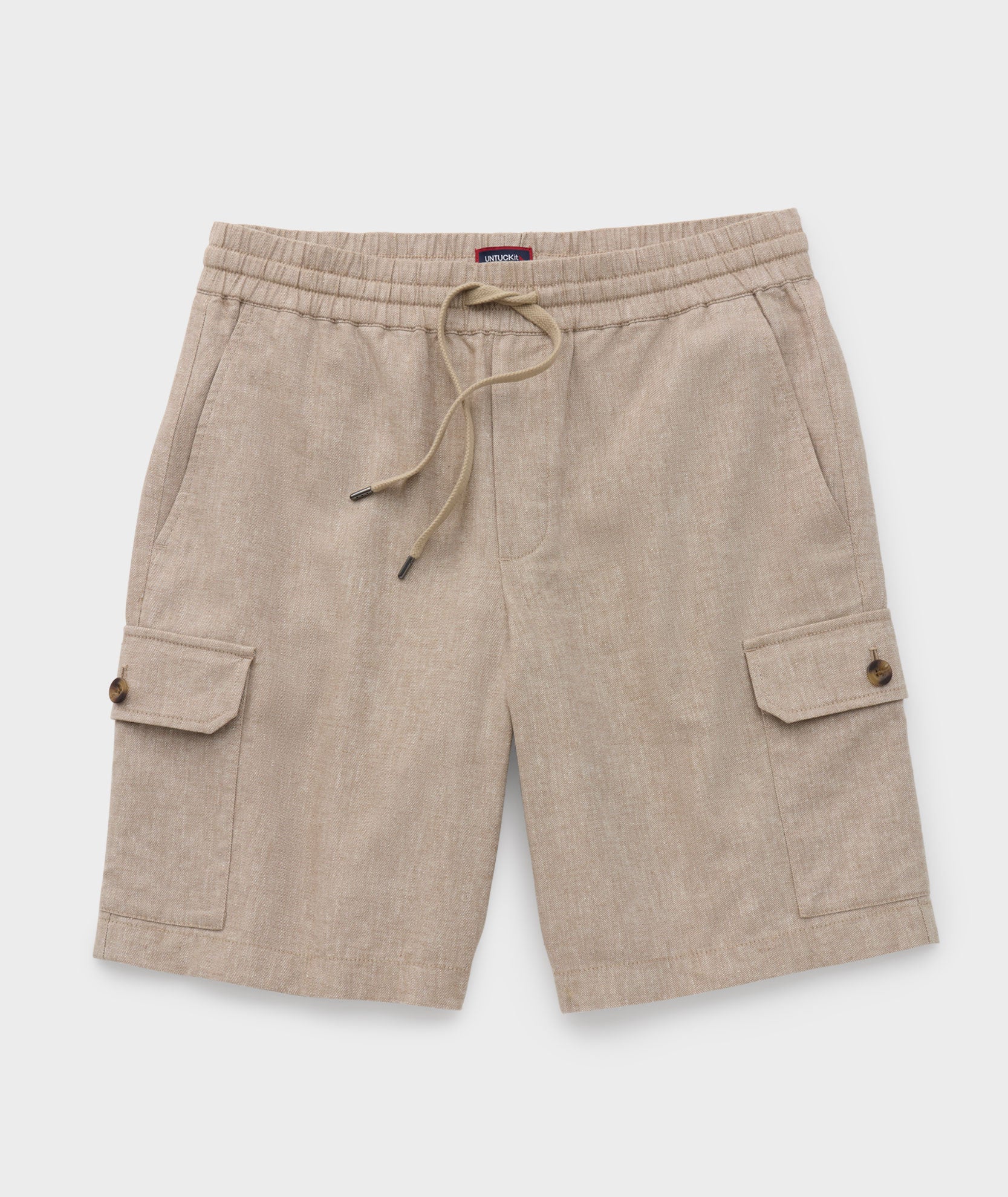 Linen-Cotton Utility Shorts