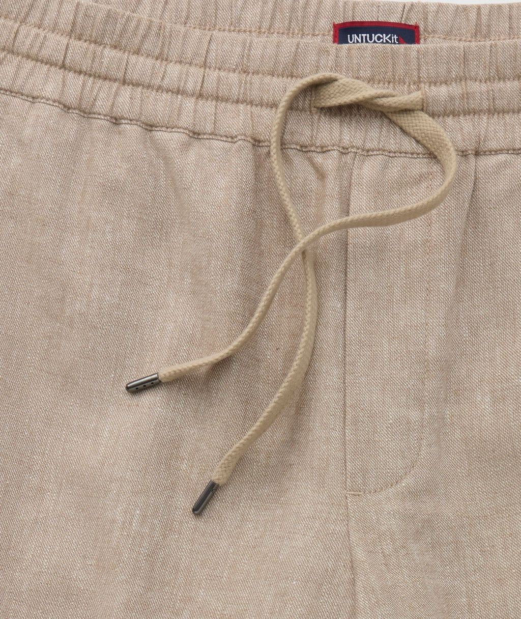 Linen-Cotton Utility Shorts